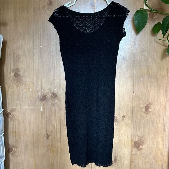 Sheer Black Stretchy Dress Small - Picture 4 of 4